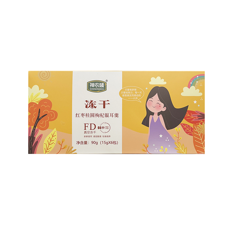 神農嘜凍干桂圓紅棗枸杞銀耳羹90g/盒（15g*6包）