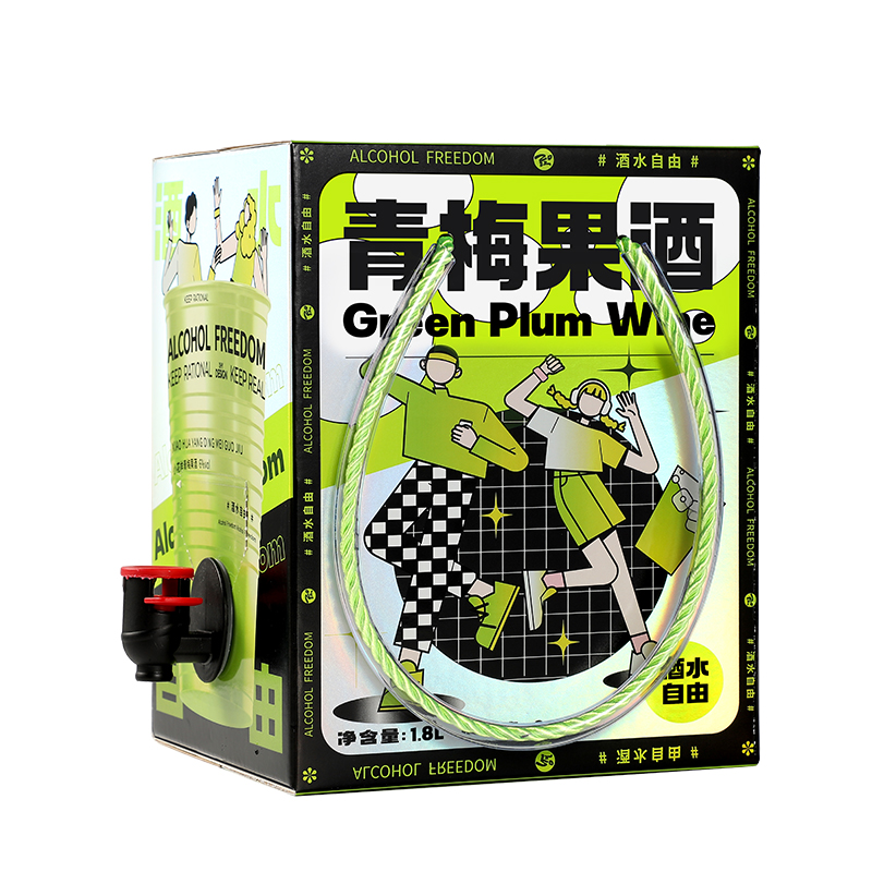 小花樣酒水自由系列1.8L青梅酒