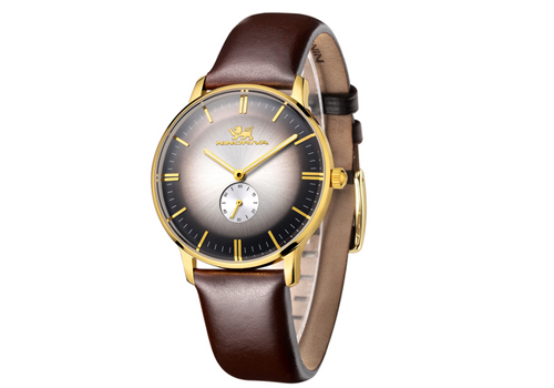 尼諾里拉NINORIVA超薄金色男士腕表11025