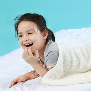 新西蘭原產CRIA美麗奴羊毛針織嬰兒毯羊毛蓋毯白色